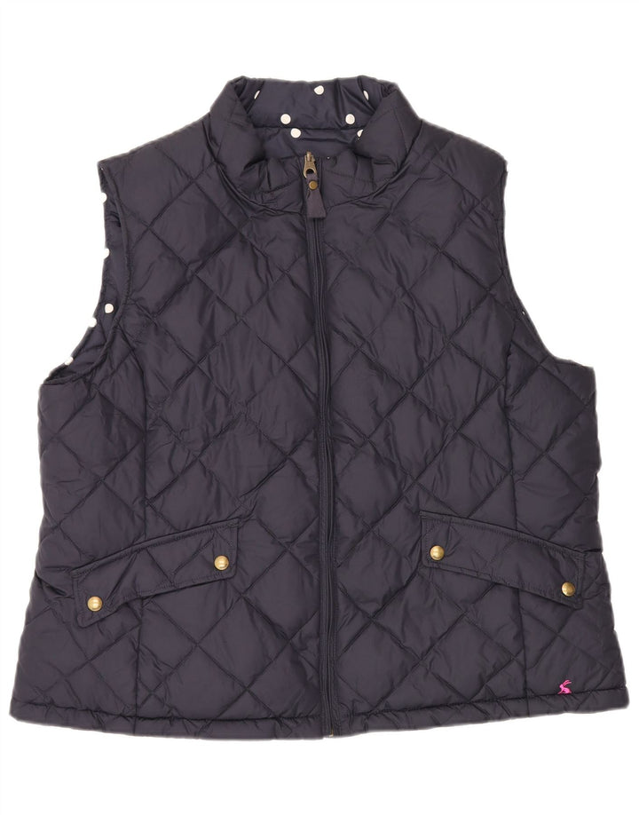 Joules γυναικεία αναστρέψιμη επένδυση Gilet UK 20 2XL Navy Blue Polyester