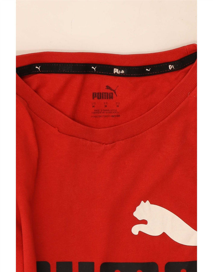 Ανδρικό γραφικό μπλουζάκι Puma, μεσαίο κόκκινο βαμβακερό