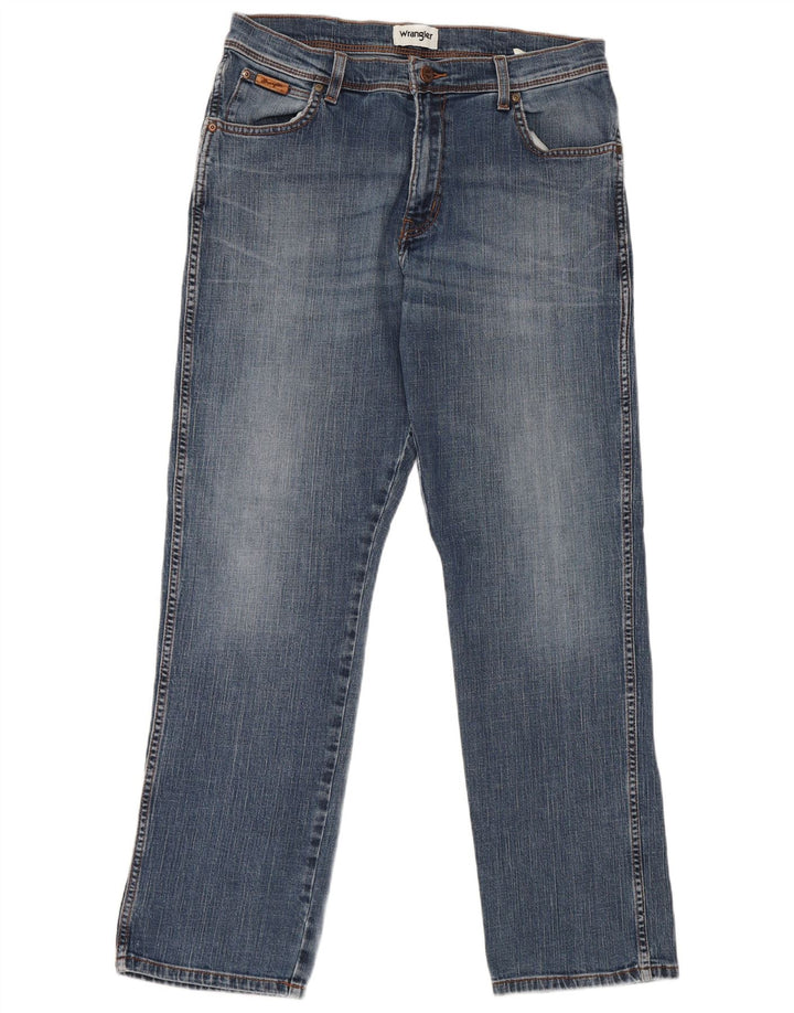 Ανδρικό τζιν Wrangler ίσιο W34 L32 Μπλε βαμβακερό