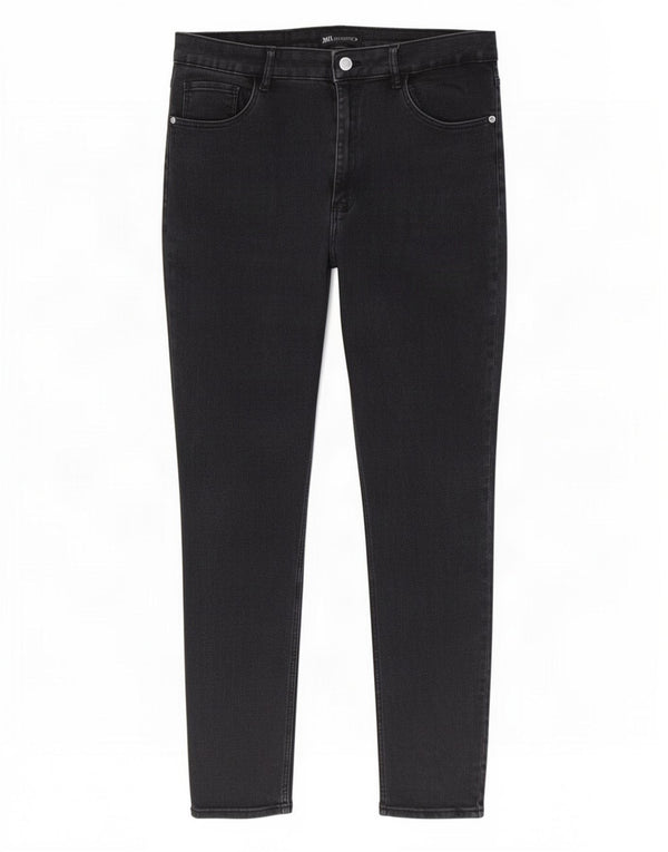 Zara γυναικείο ψηλόμεσο στενό τζιν EU 46 XL W36 L27 μαύρο βαμβακερό