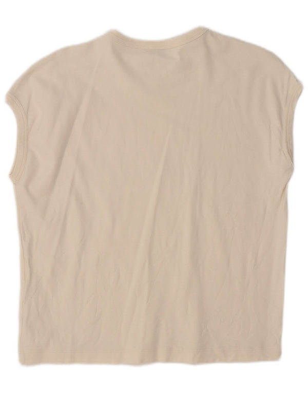 Massimo Dutti Γυναικείο T-Shirt Top UK 14 Medium Beige