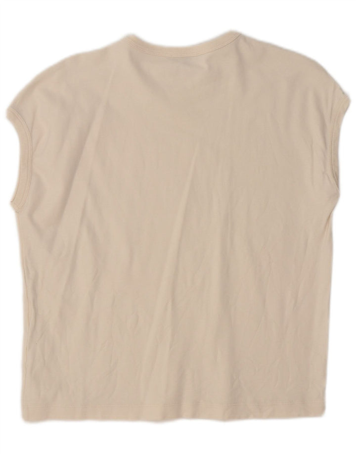 Massimo Dutti Γυναικείο T-Shirt Top UK 14 Medium Beige