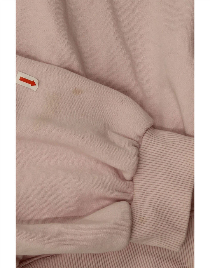 Zara Γυναικεία φούτερ Crop Oversized Jumper UK 14 Medium Pink Cotton