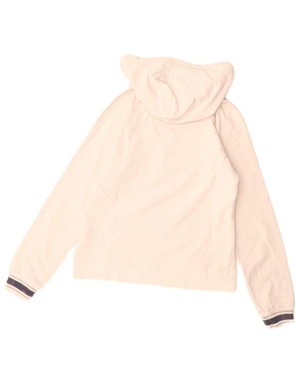 Γυναικεία κουκούλα CONVERSE graphic jumper UK 12 μεσαίο λευκό βαμβακερό