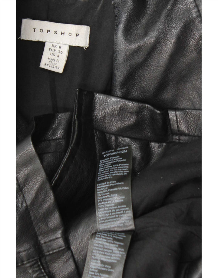 Topshop Γυναικείο Biker Jacket UK 8 Small Black Polyester