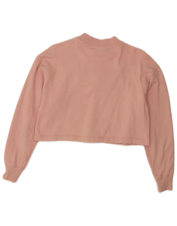 CHAMPION Γυναικεία Crop Graphic Φούτερ Jumper UK 10 Small Pink