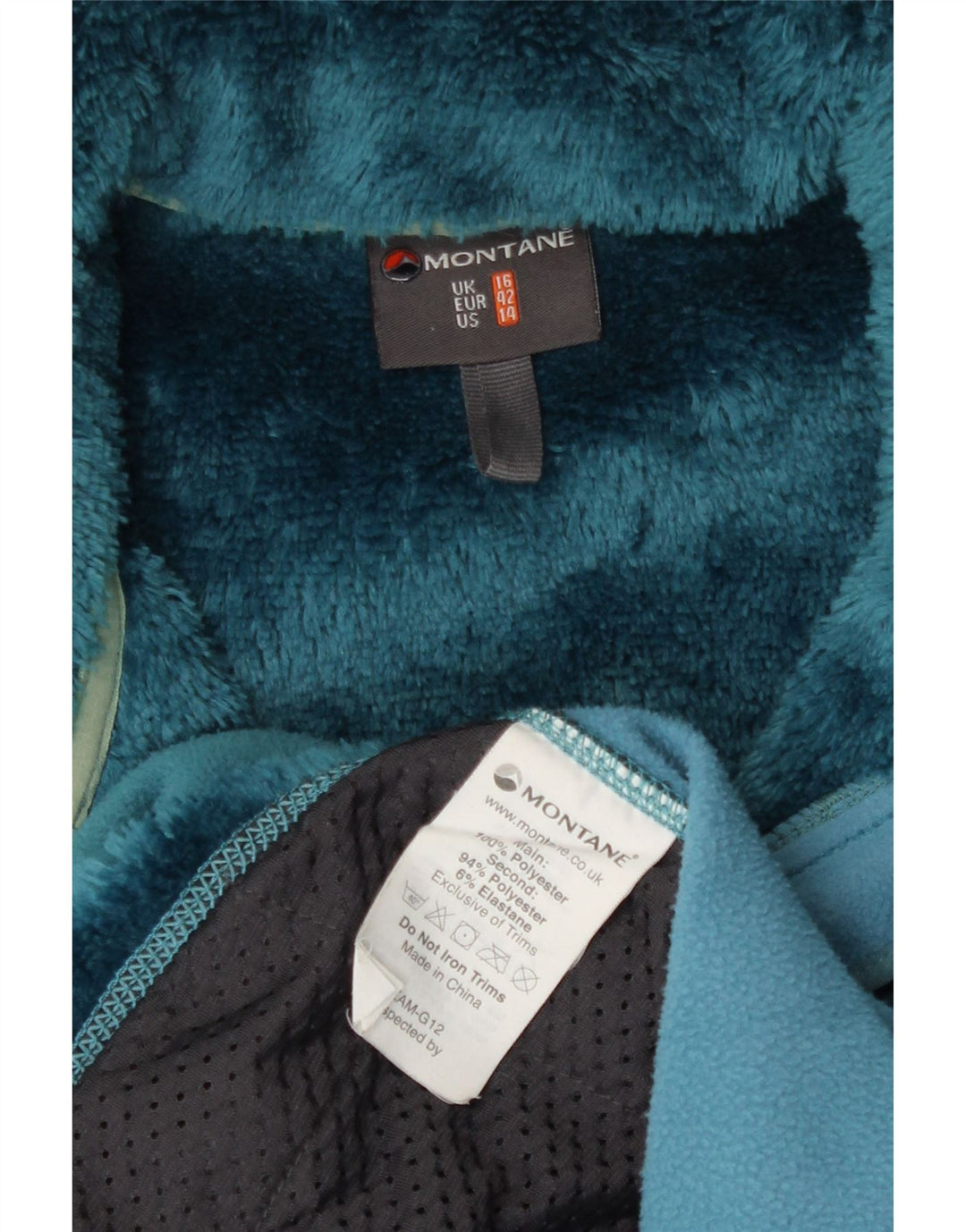 Γυναικείο Fleece Jacket Montane UK 16 Large Blue Colourblock Πολυεστέρας