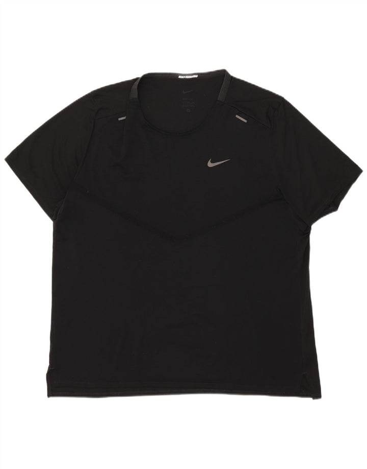 Ανδρικό T-Shirt NIKE Dri Fit Top XL Μαύρο πολυεστέρα
