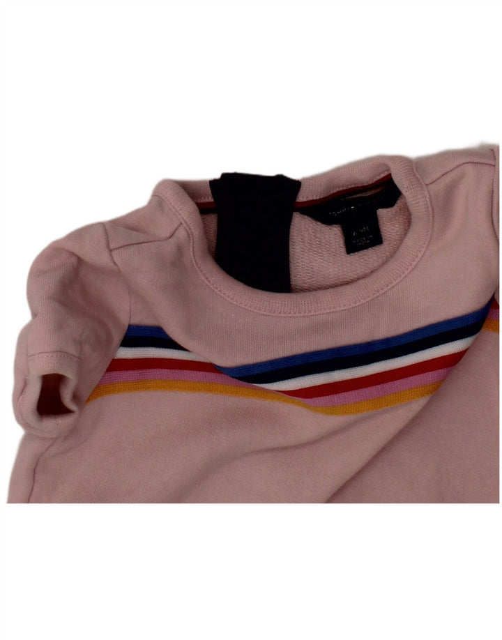 TOMMY HILFIGER Baby Girls Playsuit 6-9 μηνών Ροζ ριγέ βαμβακερό