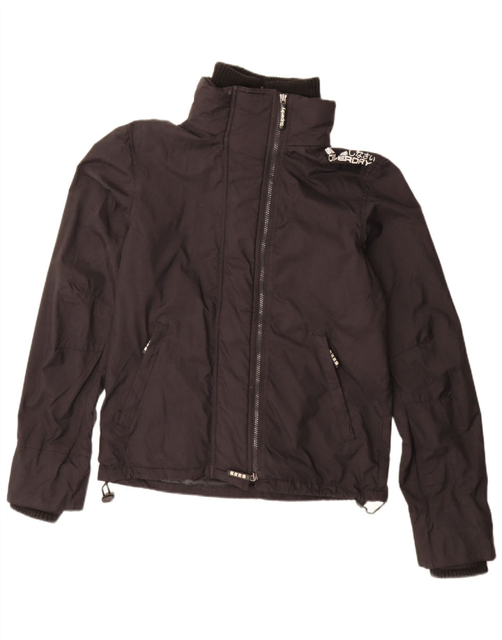 Superdry Ανδρικό γραφικό μπουφάν βροχής UK 36 Small Black Nylon