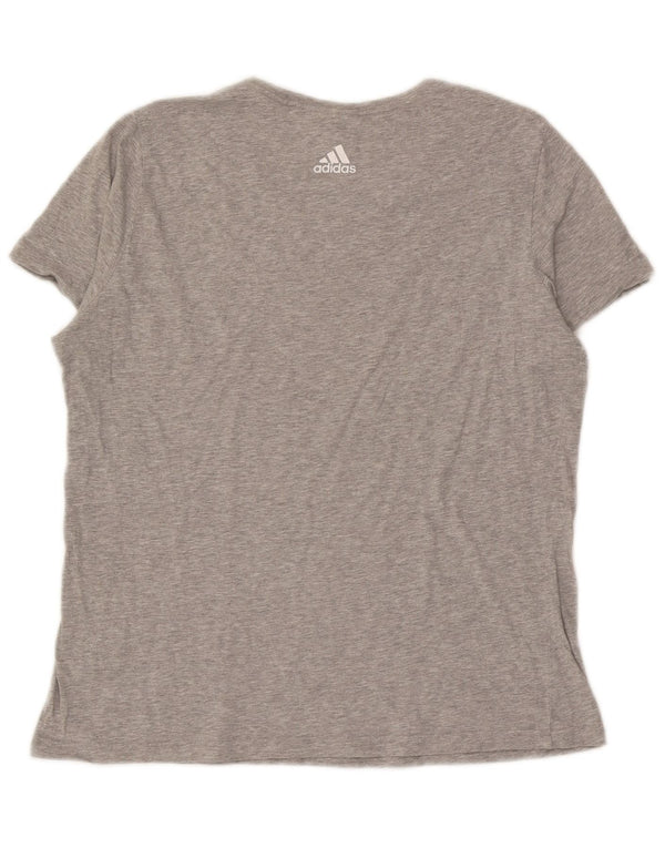 Adidas Womens Graphic T-Shirt Top UK 18 XL Grey