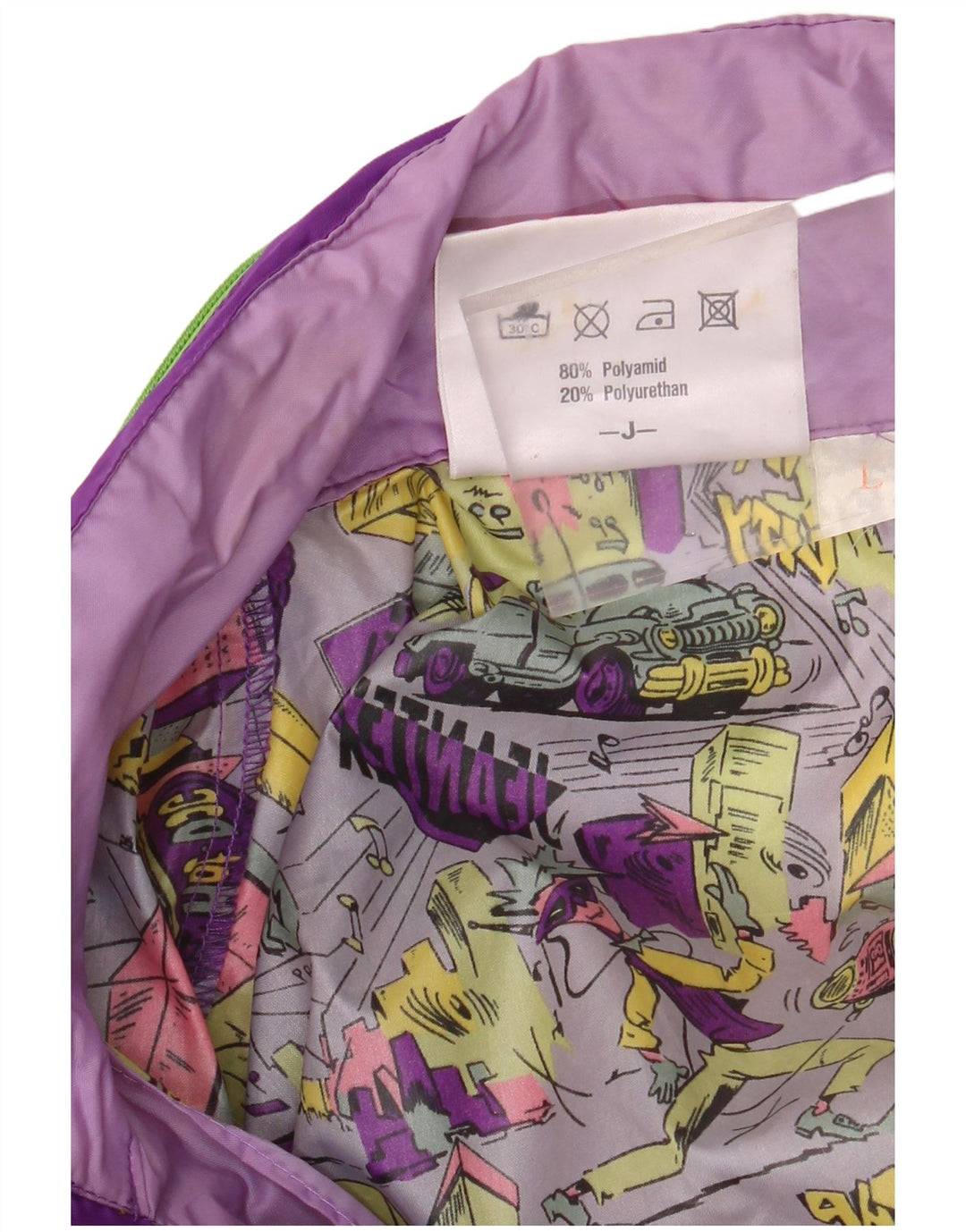 J JEANTEX Ανδρικό μπουφάν βροχής UK 40 Large Purple Colourblock