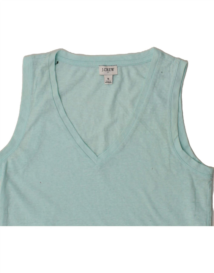 J. CREW Womens Vest Top UK 10 Small Turquoise Cotton Vintage J. Crew and Second-Hand J. Crew from Messina Hembry 