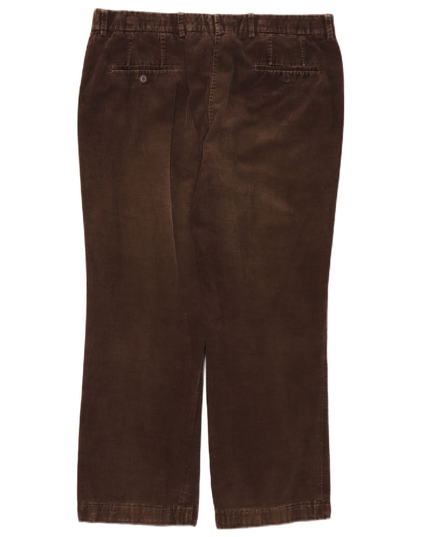 Zara Ανδρικό ίσιο κοτλέ παντελόνι EU 46 XL W36 L29 καφέ πολυεστέρας