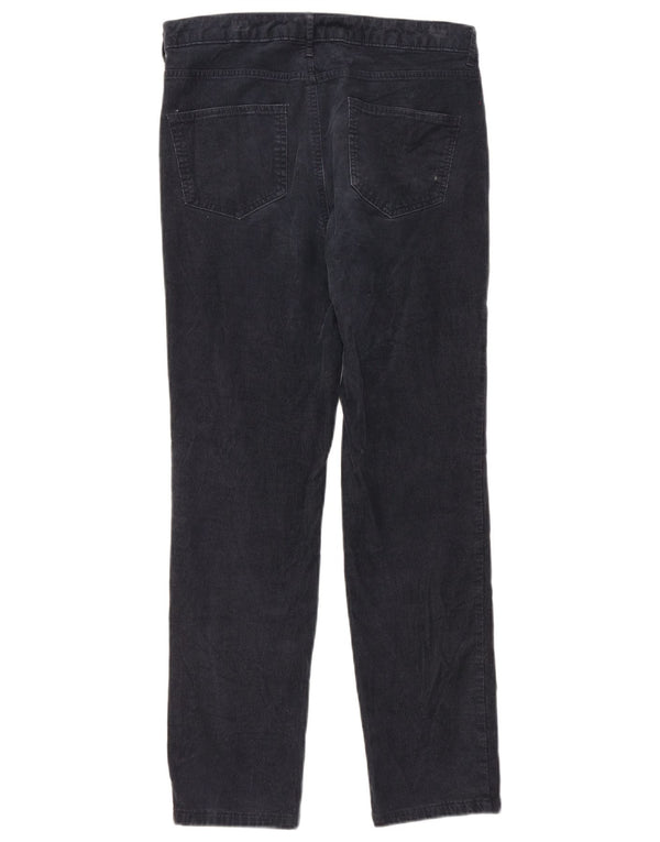 Marks & Spencer Γυναικείο κοτλέ παντελόνι UK 12 Medium W30 L28 Navy Blue