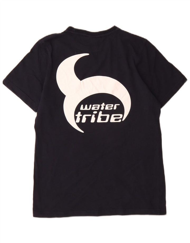 Ανδρικό γραφικό T-Shirt Slam Top από μεσαίο μπλε ναυτικό βαμβακερό