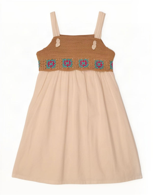 Γυναικείο αμάνικο φόρεμα Benetton A-Line UK 10 Small White Colourblock