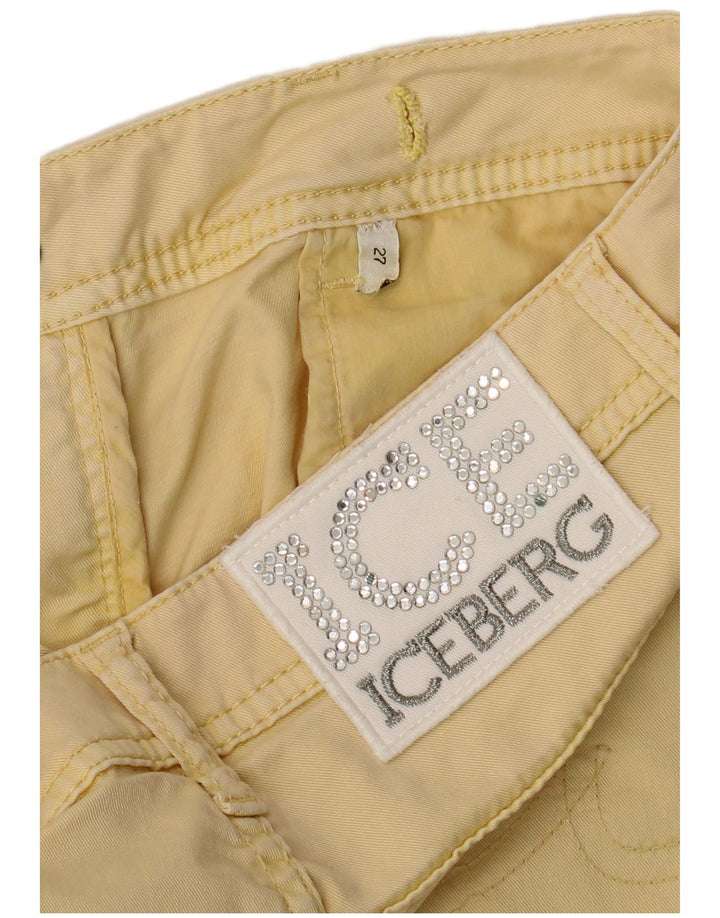 ICEBERG Γυναικείο Slim Cropped Παντελόνι W27 L25 Κίτρινο