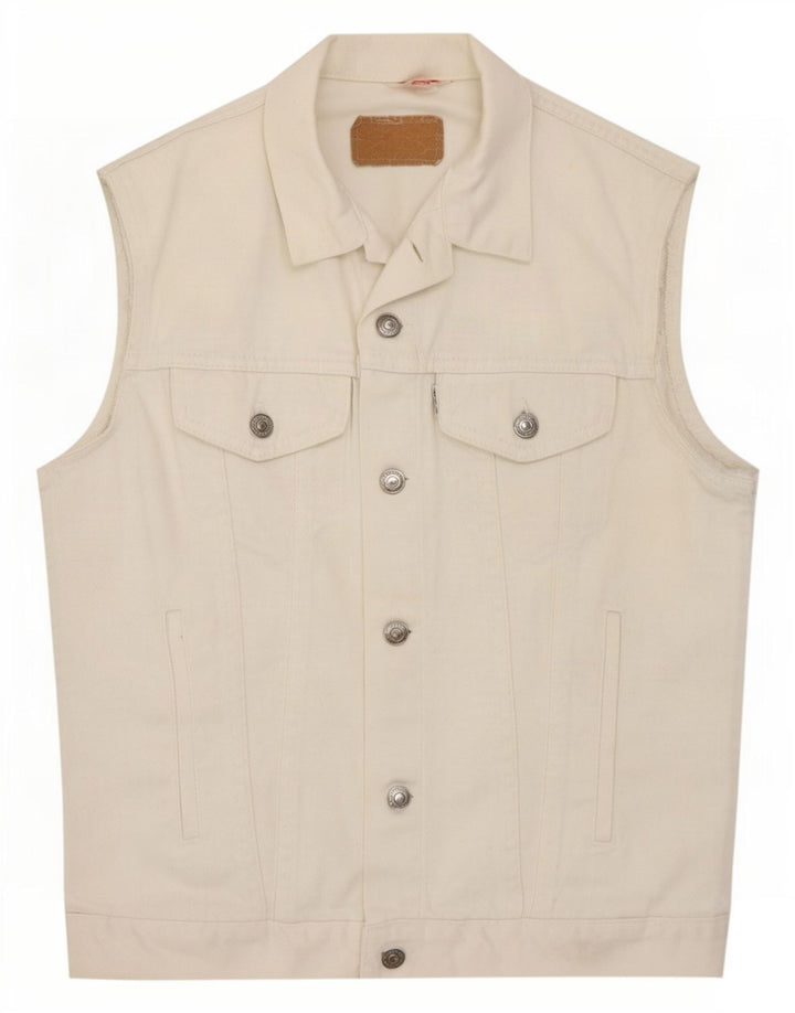 Levi's Γυναικείο Τζιν Gilet UK 14 Medium White