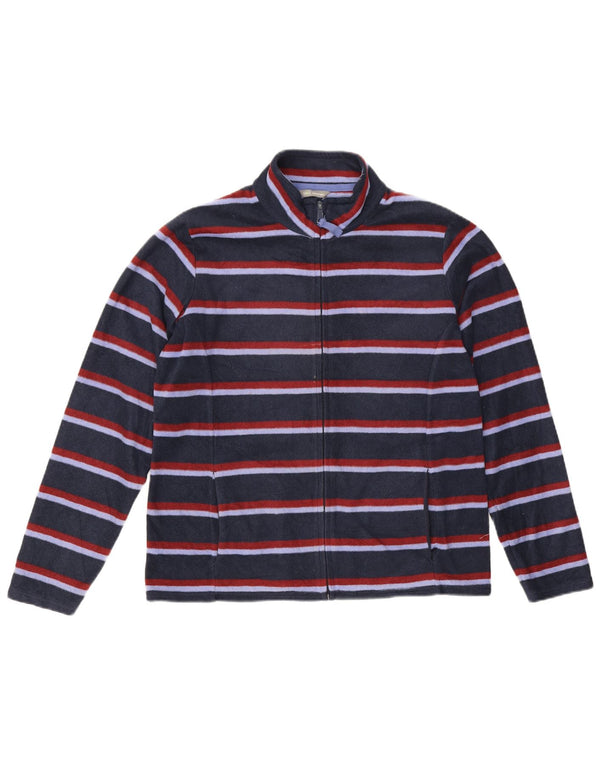 Marks & Spencer Γυναικείο Fleece Jacket UK 16 Large Navy Blue ριγέ