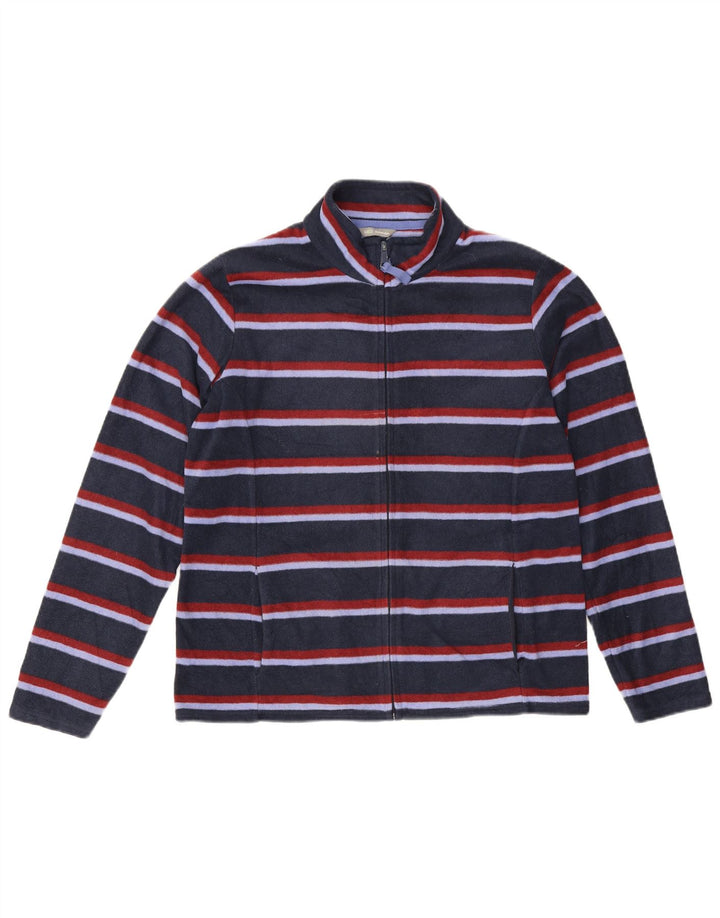 Marks & Spencer Γυναικείο Fleece Jacket UK 16 Large Navy Blue ριγέ