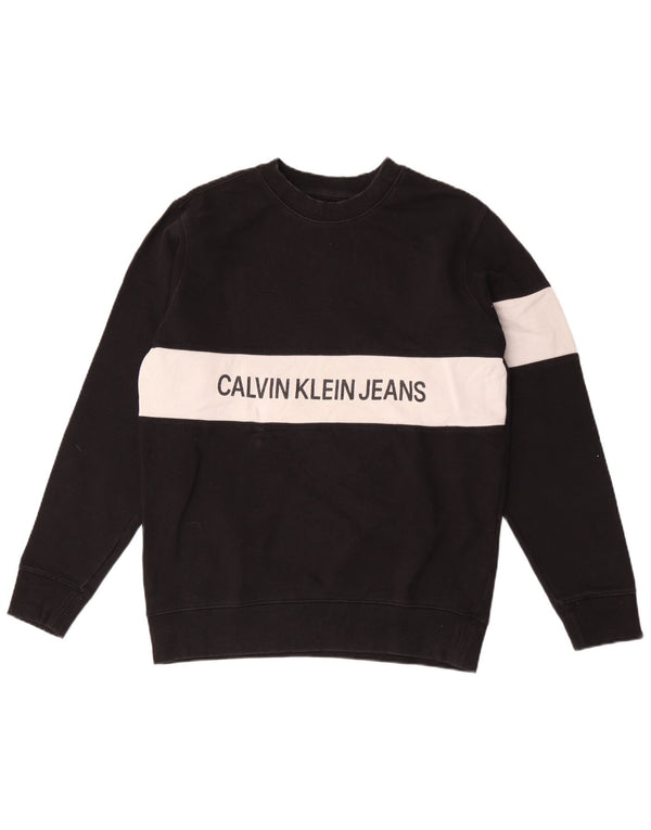 Ανδρικό γραφικό φούτερ Calvin Klein Jeans Jumper Medium Black Colourblock