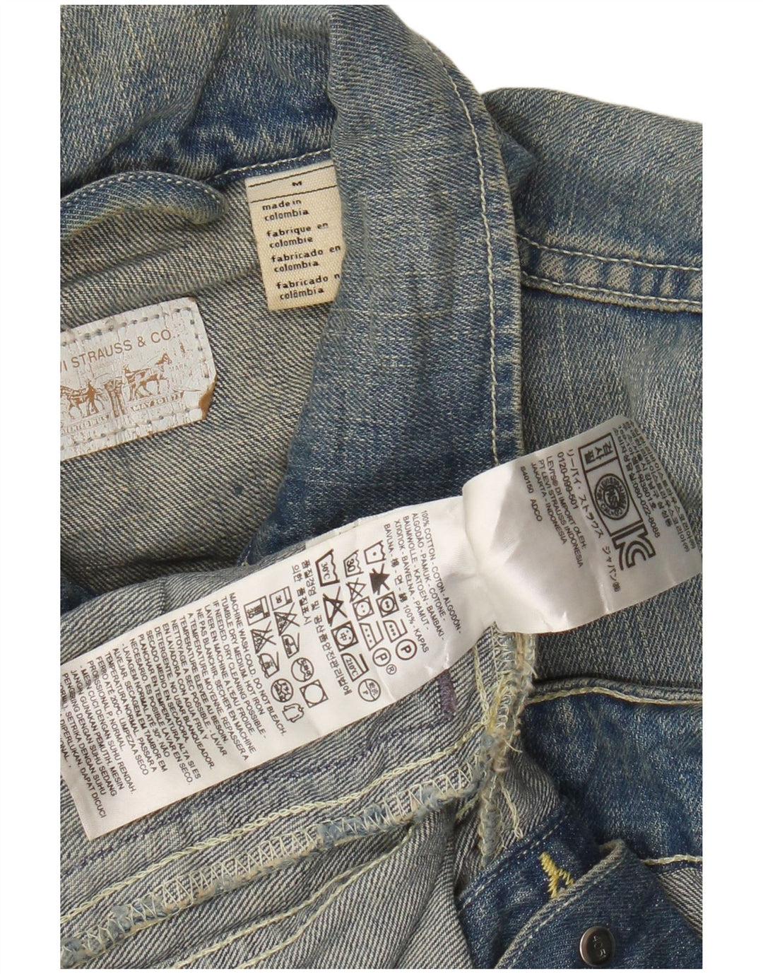 Γυναικείο τζιν μπουφάν Levi's UK 12 μεσαίο μπλε βαμβακερό