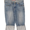 LEVI'S Womens 518 Super Low Straight Capri Jeans US 7 Medium W32 L16 Blue Vintage Levi's and Second-Hand Levi's from Messina Hembry 