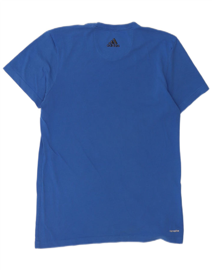 Ανδρικό γραφικό T-Shirt Adidas Climalite Top Medium Blue