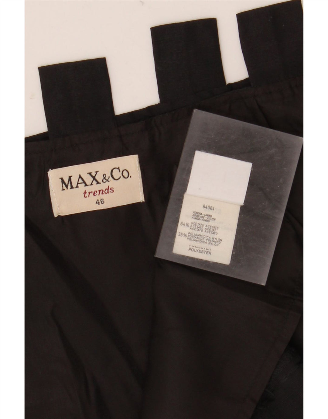 MAX & CO. Γυναικεία Μίνι Φούστα IT 46 Large W34 Black Acetate