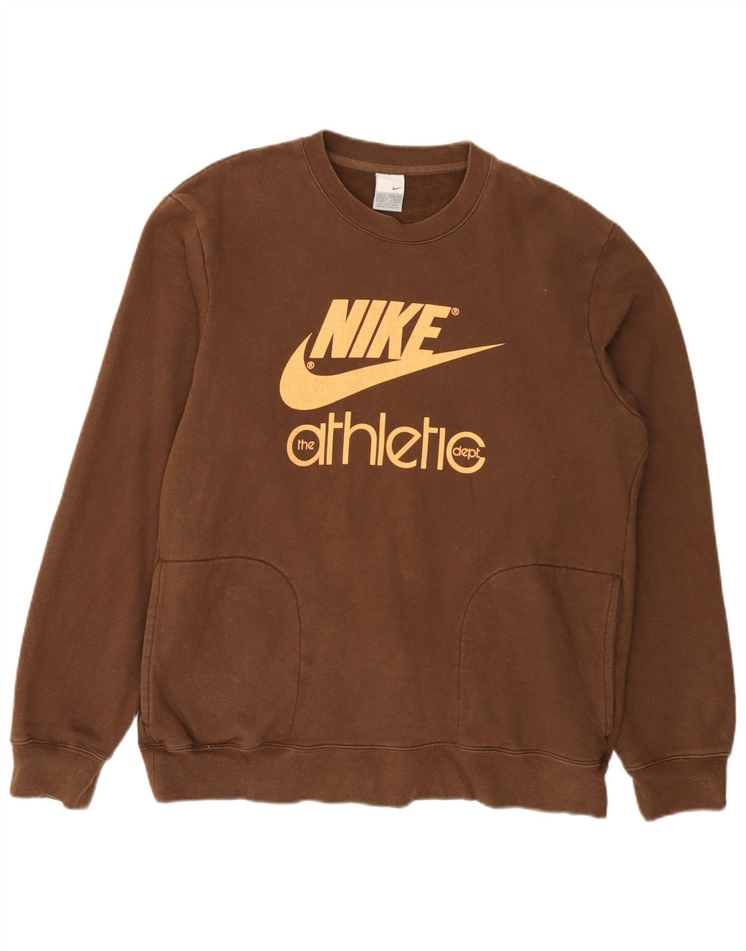 Ανδρικό γραφικό φούτερ Nike Jumper UK 39/41 μεσαίο καφέ βαμβακερό
