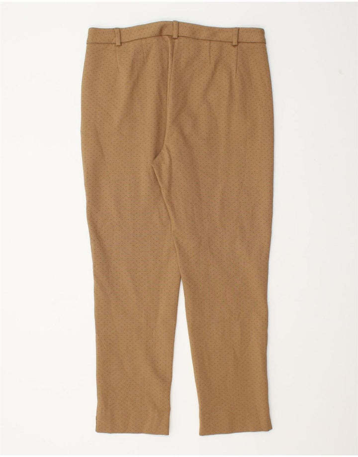 Marks & Spencer Γυναικείο Cropped Παντελόνι UK 12 Medium W32 L25 Beige Spotted