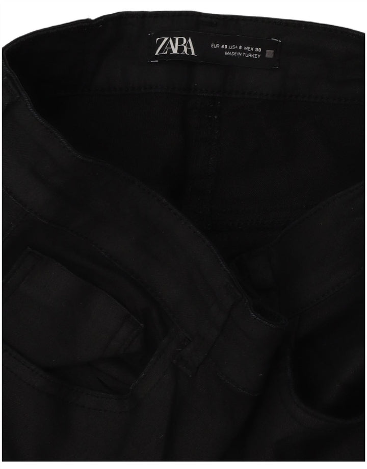 Zara Γυναικείο Slim Casual Παντελόνι EU 40 Medium W30 L26 Μαύρο