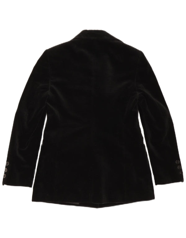 Adele Fado Γυναικείο βελούδινο σακάκι με 3 κουμπιά UK 12 Medium Black