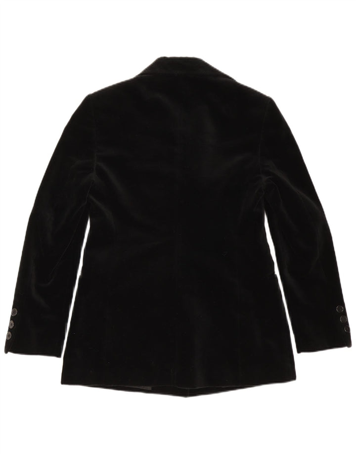 Adele Fado Γυναικείο βελούδινο σακάκι με 3 κουμπιά UK 12 Medium Black