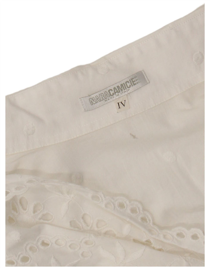 Naracamicie γυναικείο αμάνικο πουκάμισο μπλούζα UK 12 Medium White