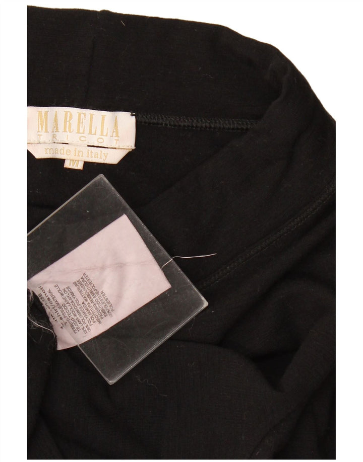 Γυναικείο πουλόβερ Marella 3/4 με μανίκια με λαιμόκοψη UK 12 μεσαίο μαύρο