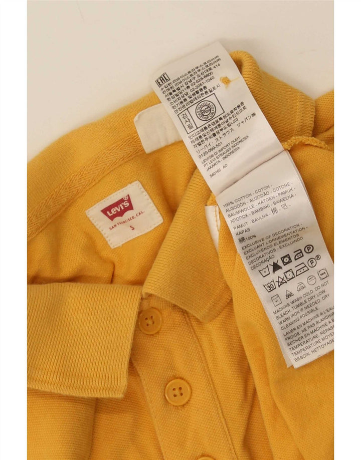 Ανδρικό πουκάμισο πόλο Levi's μικρό κίτρινο βαμβακερό
