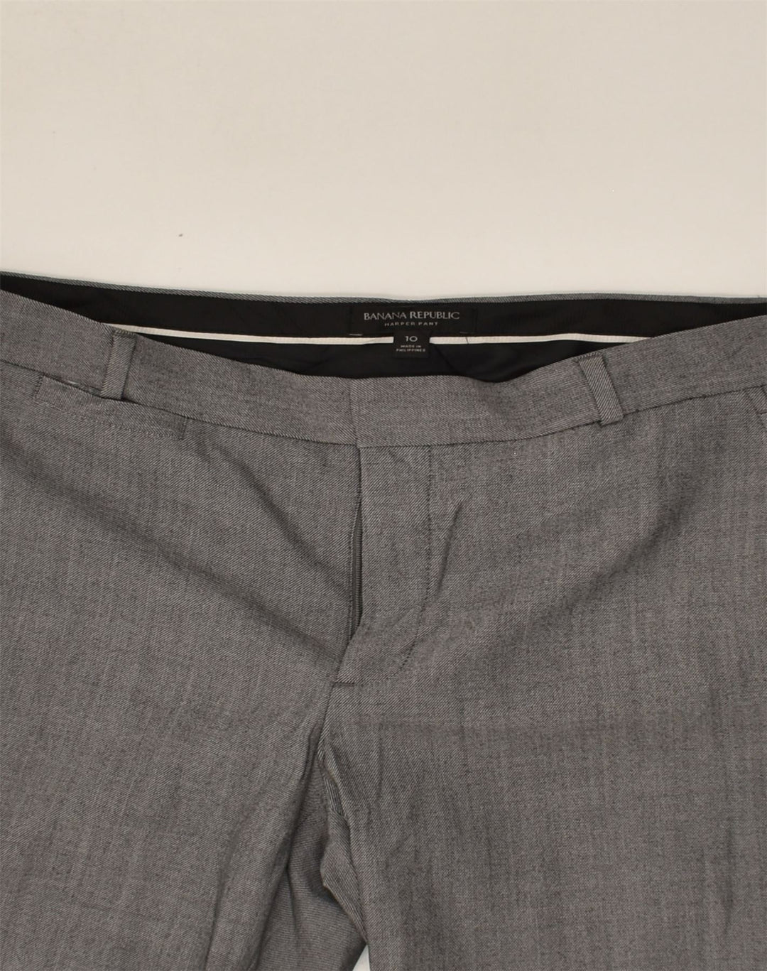 BANANA REPUBLIC Womens Slim Suit Trousers US 10 Large W36 L30 Grey | Vintage Banana Republic | Thrift | Second-Hand Banana Republic | Used Clothing | Messina Hembry 