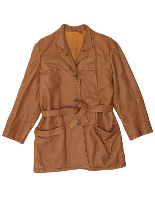 Vintage Γυναικείο Δερμάτινο Μπουφάν IT 44 Δερμάτινο Μεσαίο Καφέ