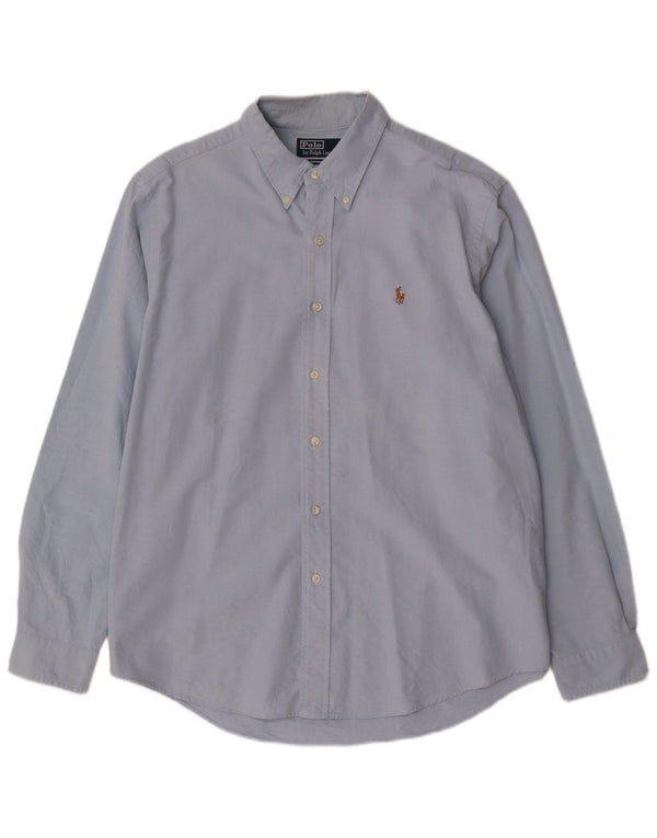 Polo Ralph Lauren Ανδρικό πουκάμισο με προσαρμοσμένη εφαρμογή XL Μπλε βαμβακερό