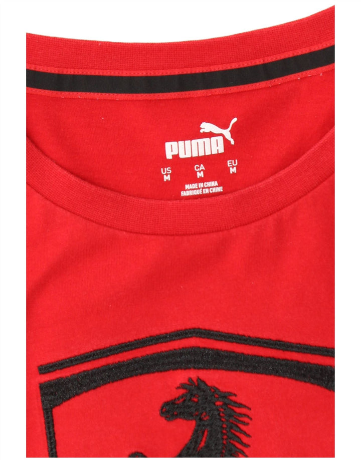 Ανδρικό γραφικό μπλουζάκι Puma Ferrari Top Medium Red