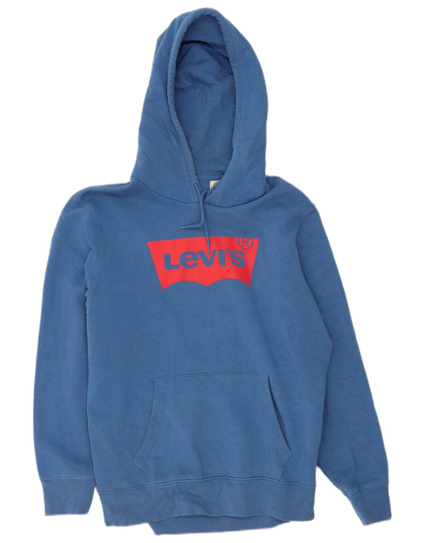 Levi's Mens Standard Graphic Hoodie Jumper Medium Blue