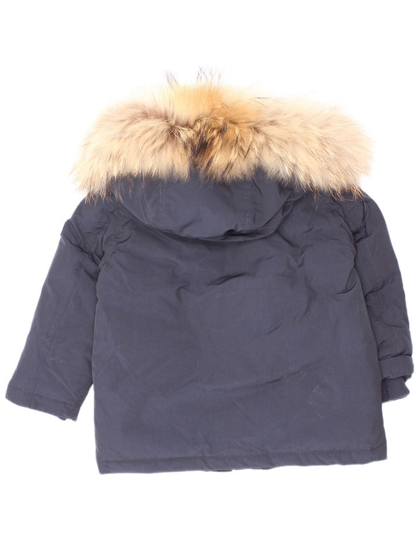 Μπουφάν Woolrich Baby Boys με κουκούλα με επένδυση 12-18 μηνών Navy Blue Polyester