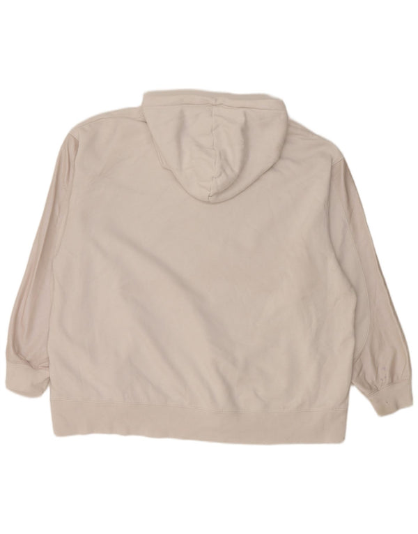 Nike Γυναικεία γραφικά υπερμεγέθη κουκούλα UK 20 2XL Λευκό βαμβακερό