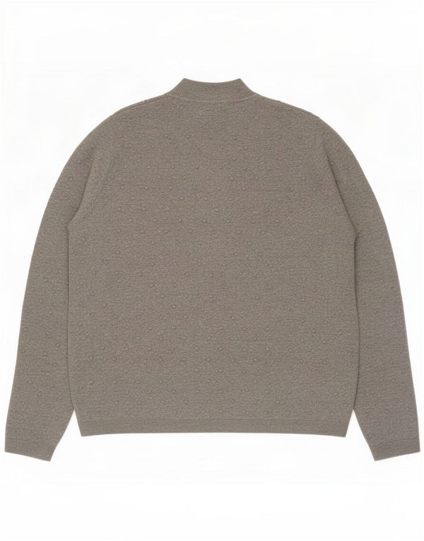 Tommy Hilfiger Γυναικείο πουλόβερ με λαιμό χελώνα UK 12 Medium Grey Spotted