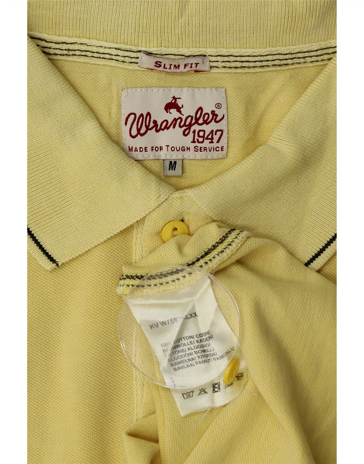 Ανδρικό μπλουζάκι πόλο Wrangler, μεσαίο κίτρινο βαμβακερό