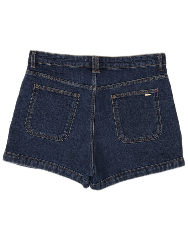 Zara Γυναικείο τζιν σορτς με ψηλόμεσο EU 44 XL W34 Navy Blue βαμβακερό