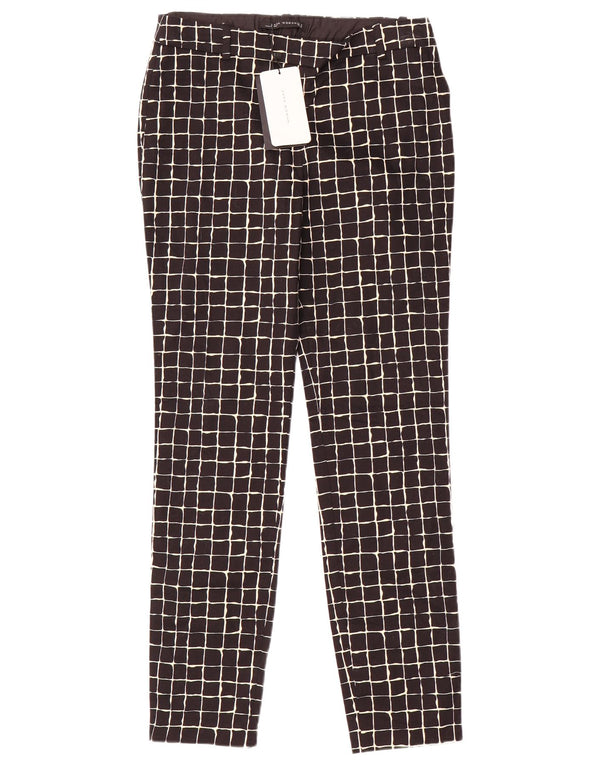 Zara Γυναικείο Slim παντελόνι Chino Small W26 L29 Black Check Cotton