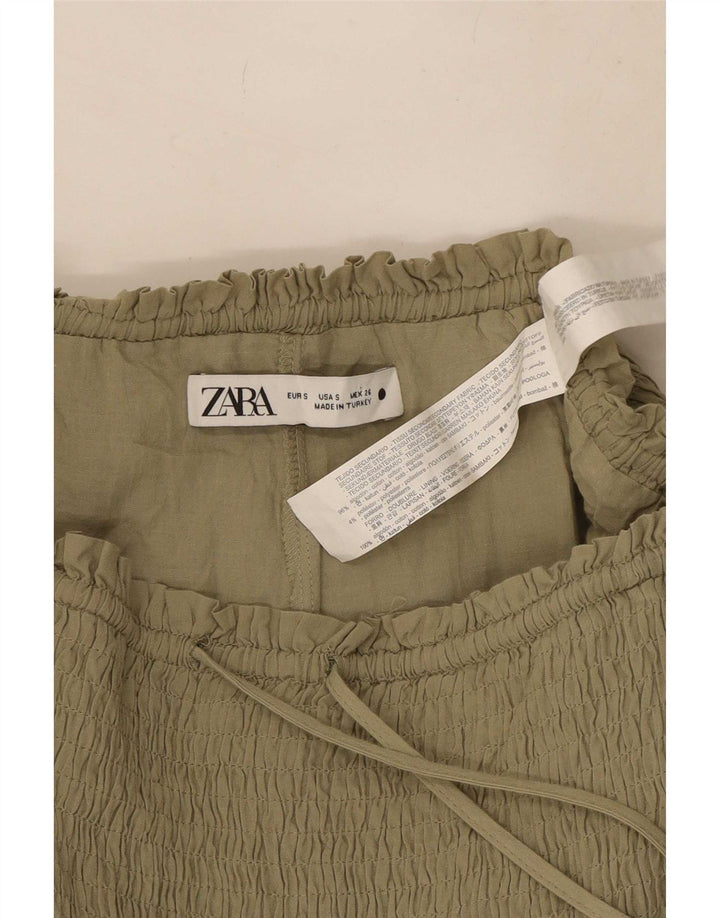 Zara Γυναικείο Skort UK 8 Small Khaki Cotton